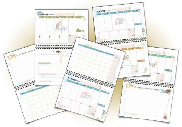 plantillas de planner semanal para organizar tareas, días y planificación mensual